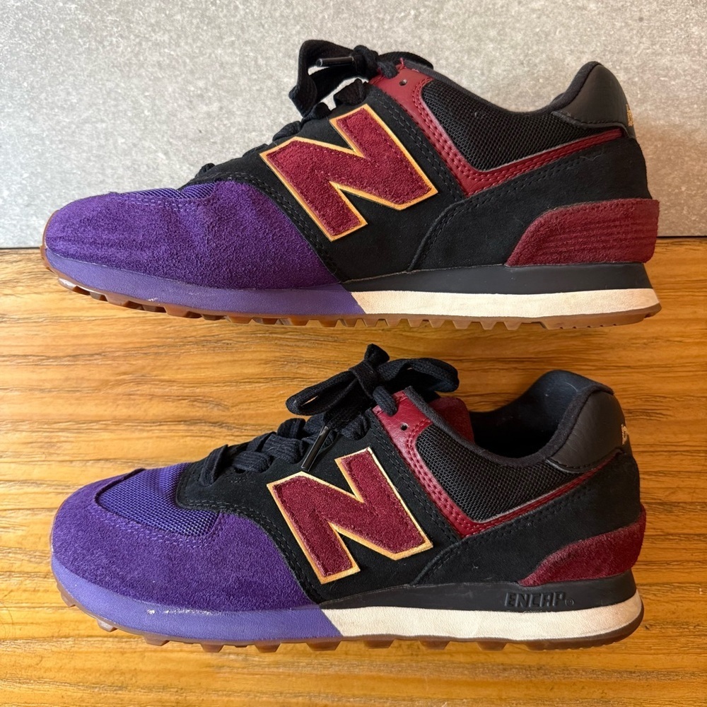 New Balance 574 My Story Matters Black History Month Sneaker Black Purple Size 7 - Picture 4 of 16